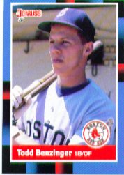 1988 Donruss Baseball Cards    297     Todd Benzinger RC*